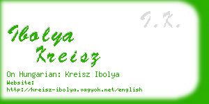 ibolya kreisz business card